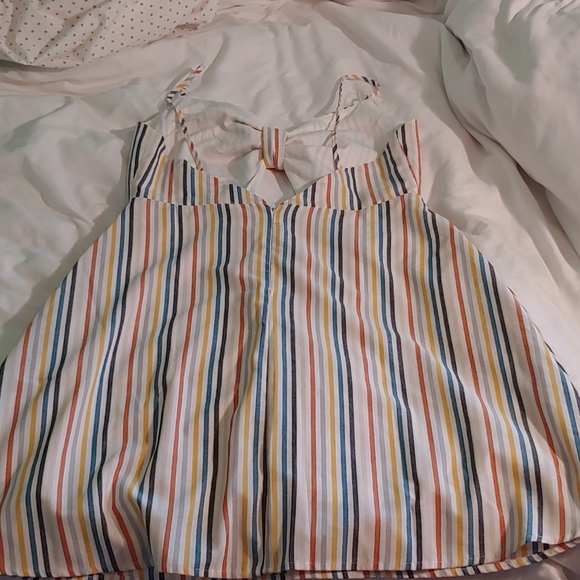 Alter’d State Strip Tie Front Cut Out Summer Dress - Picture 2 of 5